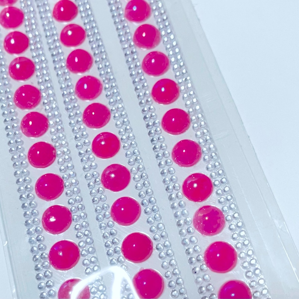 Pink and Silver Gem Stickers pack of 2 brand new